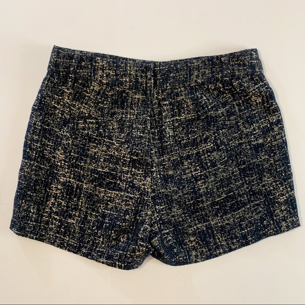 Madewell Broadway & Broome Navy Gold Metallic Shorts - Picture 2 of 8